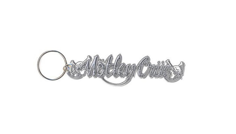 Motley Crue Keyring Keychain Classic Skull band Logo Official New Silver Carousel 2