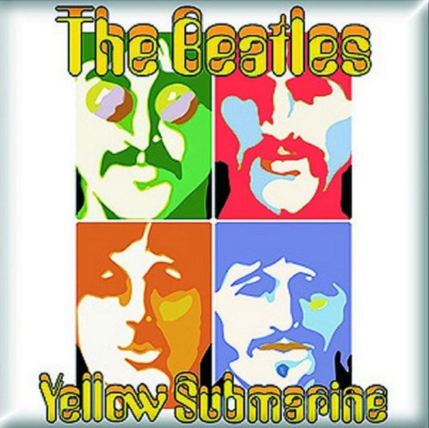 The Beatles Fridge Magnet Yellow Submarine Sea of Science Official 76mm x 76mm Carousel 1
