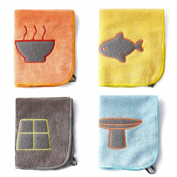 Cute Hanging Microfiber Absorbent Kitchen Dish Towel Cleaning Cloth Carousel 10