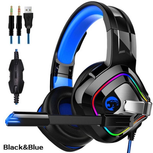 Stereo Gaming Headset Surround Sound Over-Ear Headphones Noise Cancelling Mic Carousel 1