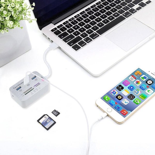 Multifunction MS/SD/M2/TF Memory Card Reader Combo High Speed 3 Port USB 3.0 HUB Carousel 1