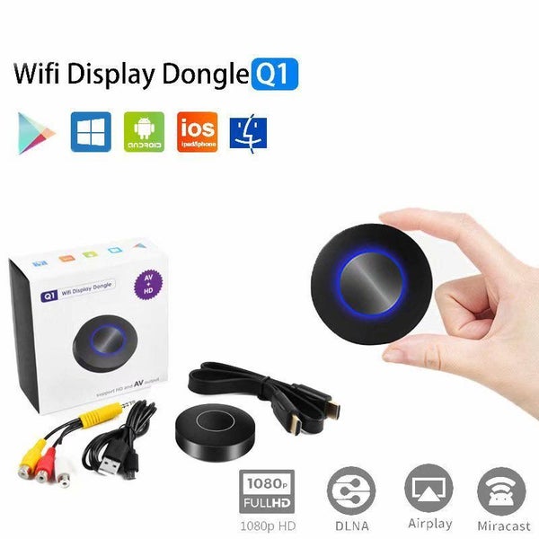 Q1 Mirroring Dongle OTA TV Stick Wifi Dongle 1080p Media DLNA Miracast Airplay Carousel 1