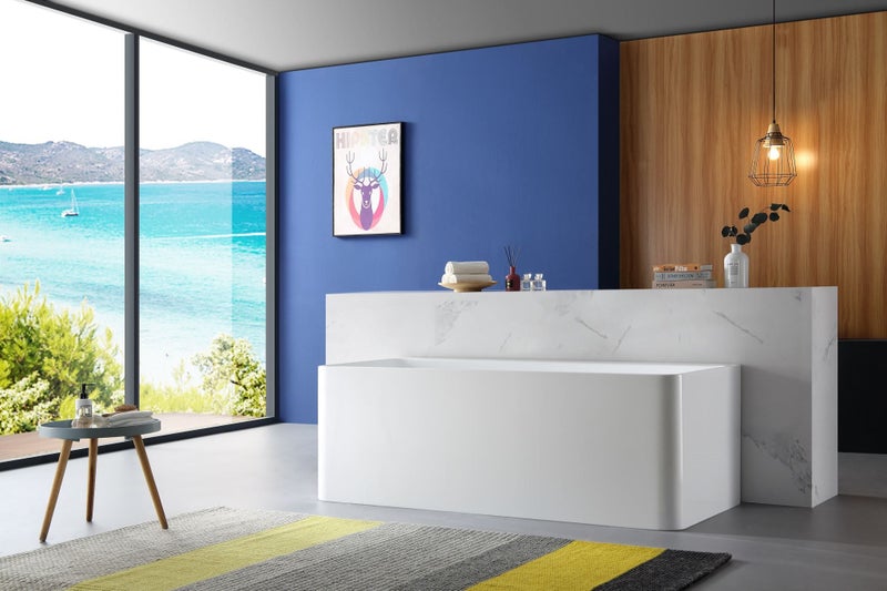 Brand New 1500mm Back to Wall Freestanding Bath628638463635211115