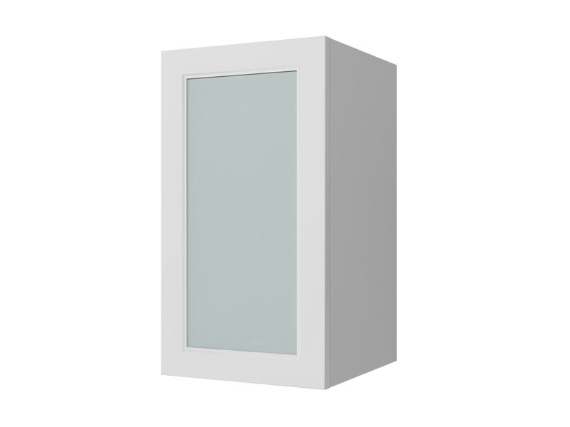 Kitchen Cabinet Flat Pack, Wall Cabinet 400mm, single frosted glass door Carousel 1