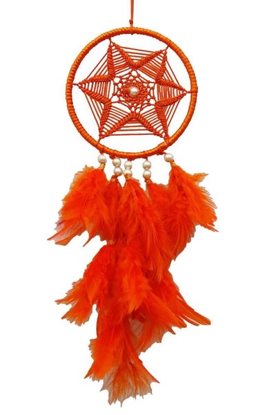 SuSvapnaah Boho Small Orange Feather Dream catcher Carousel 2