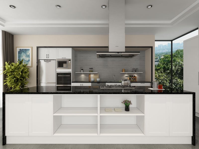 Complete Galley Kitchen Cabinets, Shaker style, Soft Close Doors KD62020 Carousel 1