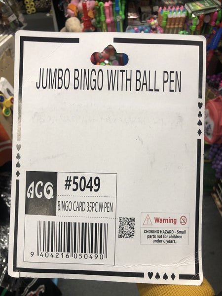 Jumbo Bingo Card 35 pcsWith Ball Pen Carousel 2