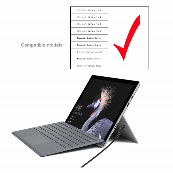 USB C Charger Cable for Surface Pro, Surface Go, Surface Laptop Carousel 3