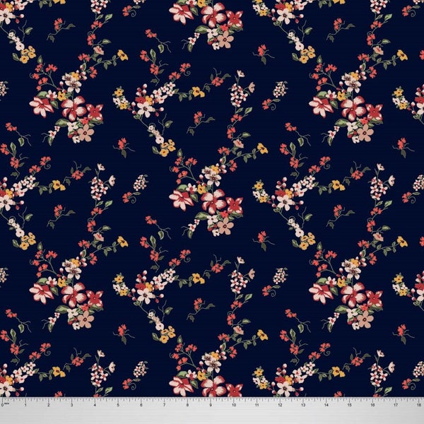 Soimoi 65 GSM Floral Printed 44 Inches Wide Georgette For Sewing Supply 1 Yard Carousel 1