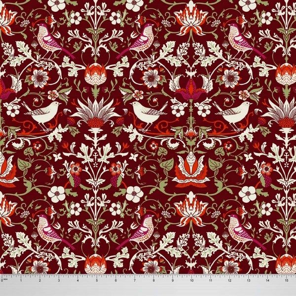 Soimoi 55 GSM Floral Print 42 Inches Wide Viscose Chiffon Fabric Material Carousel 1