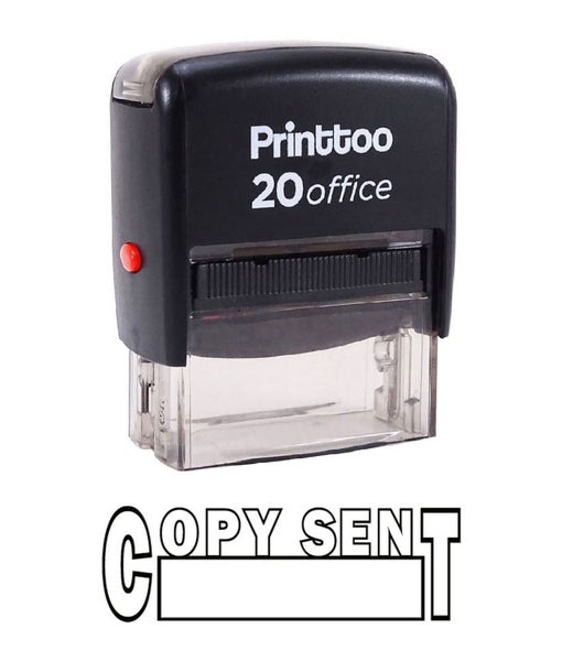 Printtoo Rubber Stamp COPY SENT Self Inking Office Stationary Custom Stamp-Red Carousel 1
