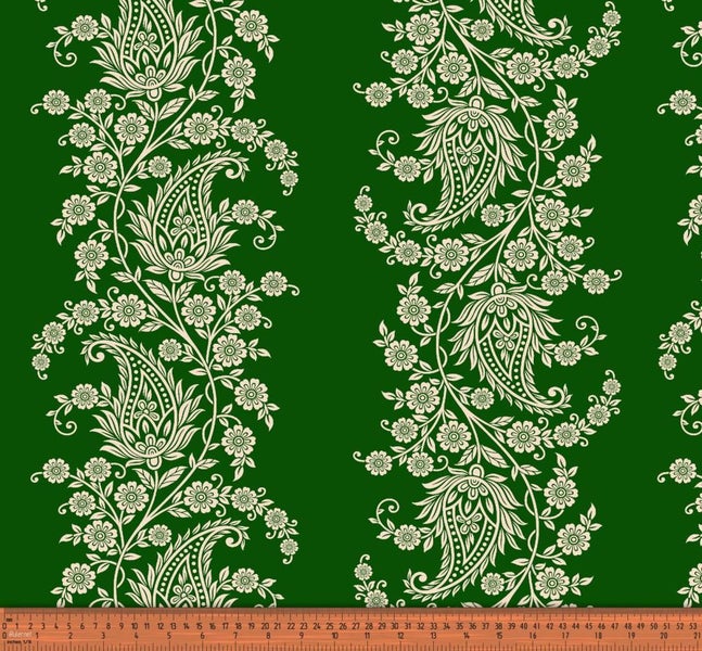 Soimoi Georgette Floral Paisley Printed 65 GSM 44 Inches Wide Sewing 1 Yard Carousel 1
