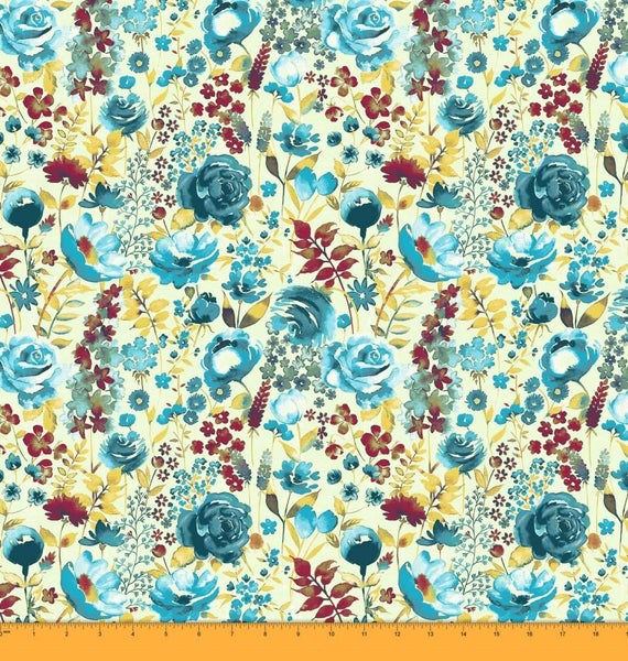 Soimoi 56" Wide Rose Floral 115 GSM Viscose Rayon Designer By The 1 Yard Carousel 1