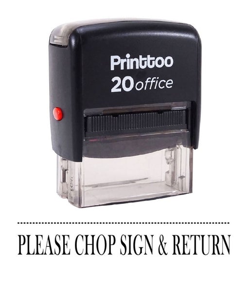 Printtoo Office Stationary PLEASE CHOP SIGN & RETURN Self Inking Rubber Stamp Carousel 1