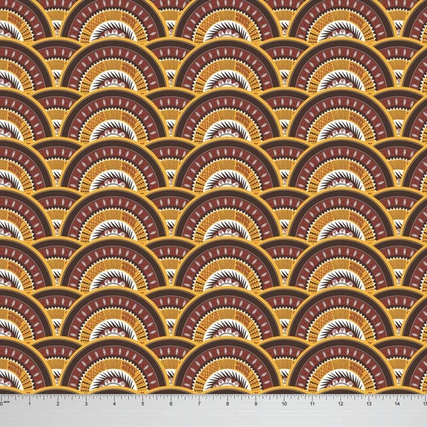 Soimoi 44 Inches Wide Multicolour 65 GSM Georgette Tribal Print Material By Carousel 1