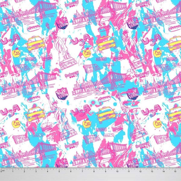 Soimoi Architectural Print 58 Inches Wide Cotton Voile Deocrative By The 1 Yard Carousel 1