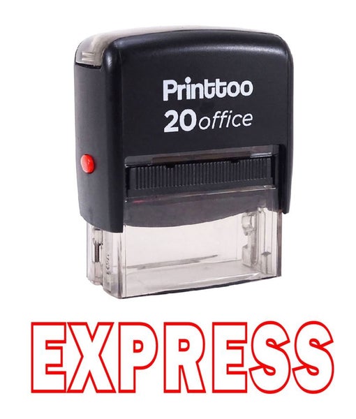 Printtoo Rubber Stamp Office Stationary Self Inking EXPRESS Custom Stamp-Red Carousel 1