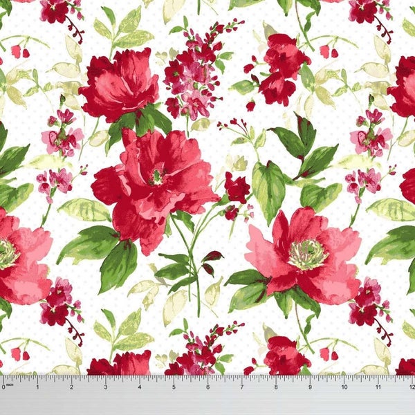 Soimoi 56" Wide Dressmaking Floral Viscose Rayon For Sewing By The 1 Yard Carousel 1