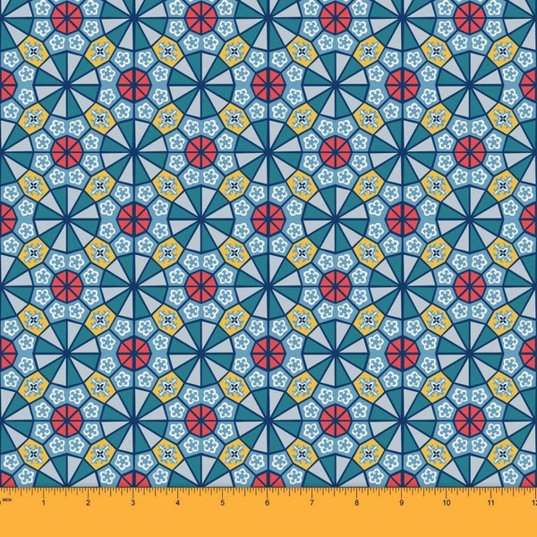 Soimoi 130 Moss Georgette Mosaic Print 44 Inches Wide Craft Material Carousel 1