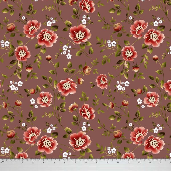 Soimoi Floral Printed 58 Inches Wide Cotton Voile For Sewing By The 1 Yard Carousel 1