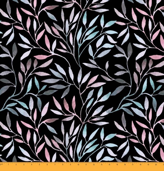 Soimoi Cotton Voile Leaf Printed 58 Inches Wide Dressmaking Material By The Yard Carousel 1