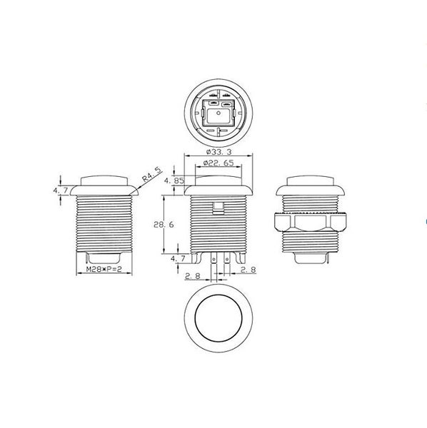 Led Buttons Screw type BL Carousel 3