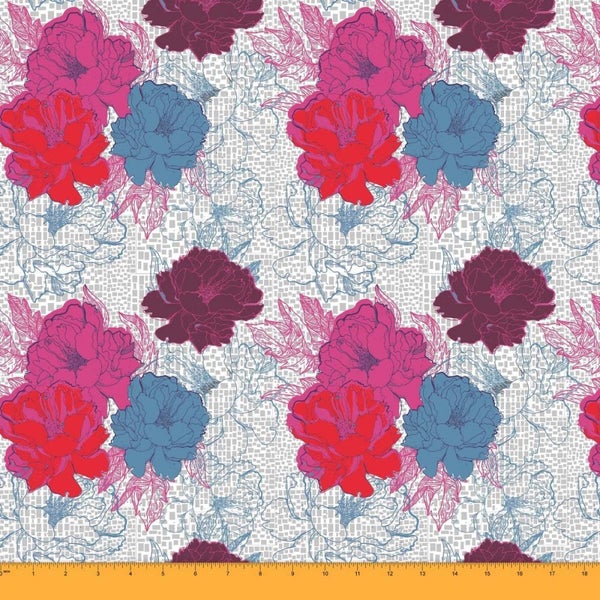 Soimoi Craft Sewing Cotton Voile Floral Printed 58 Inches Wide Material Supply Carousel 1