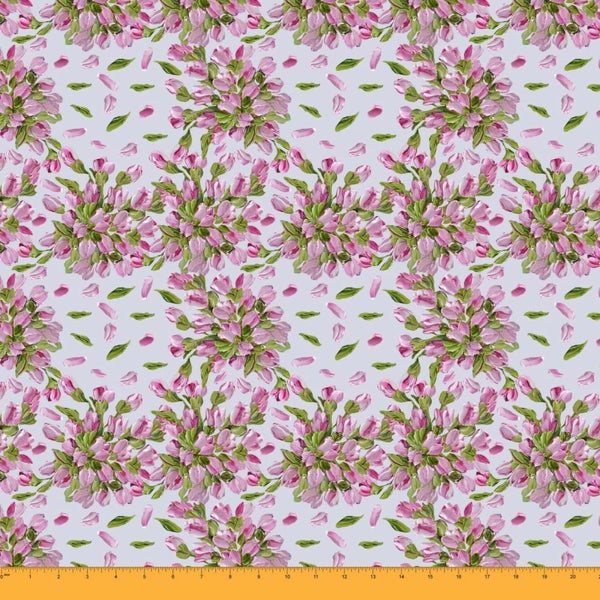Soimoi 58 Inches Wide Decorative Floral Dressmaking Cotton Voile By The Yard Carousel 1