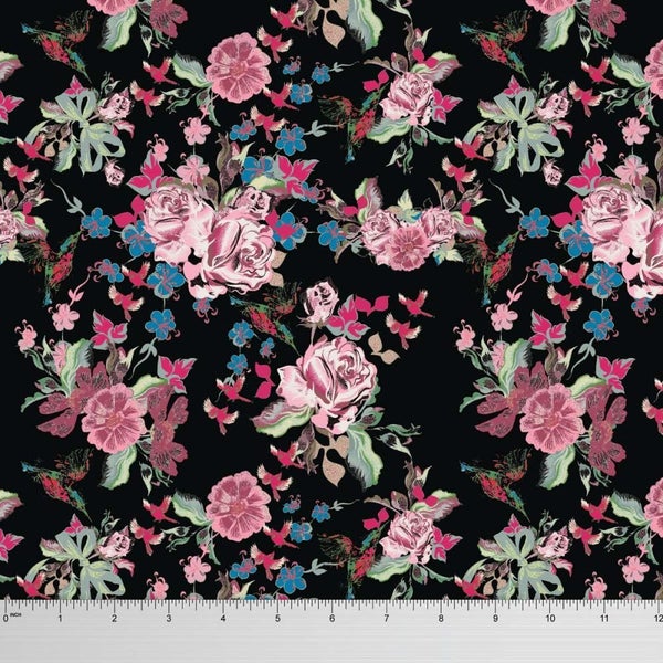 Soimoi Floral Printed Decorative 58 Inches Wide Cotton Voile Supply By The Carousel 1