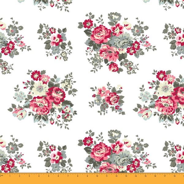 Soimoi Crafting Cotton Voile Floral Printed 58 Inches Wide Sewing Material 1 Yd Carousel 1