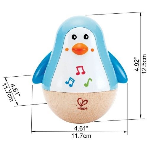 Hape - Penguin Musical Wobbler Toy Carousel 4
