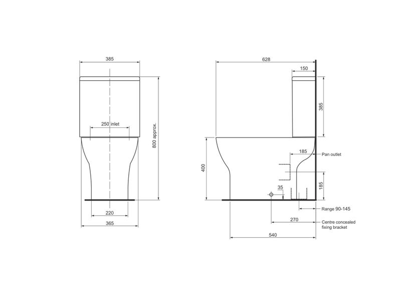 Promotion SALE! Procelain Close Coupled Rimless Toilet Suites Carousel 2