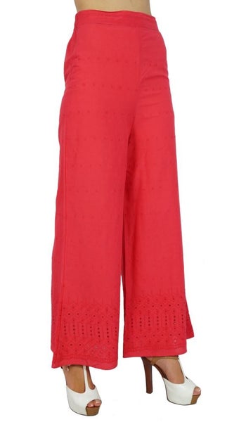 Bimba Womens Designer Rayon Palazzo Pants Back Elastic Waist Fancy Bottoms Pajam Carousel 2