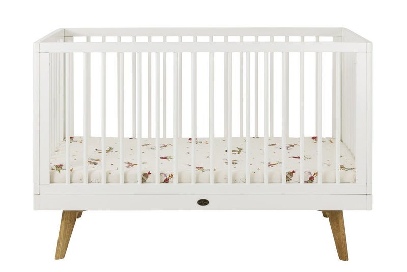 Vesta Wooden Baby Cot Drop side - White Carousel 1