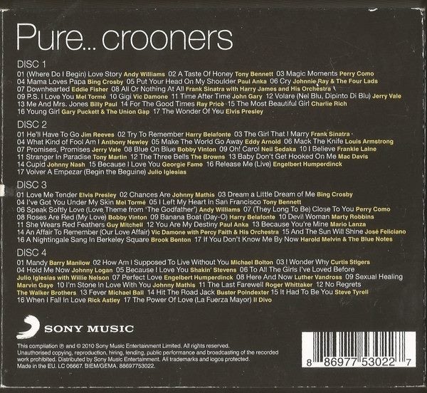 VARIOUS - PURE CROONERS (4CD) Carousel 2
