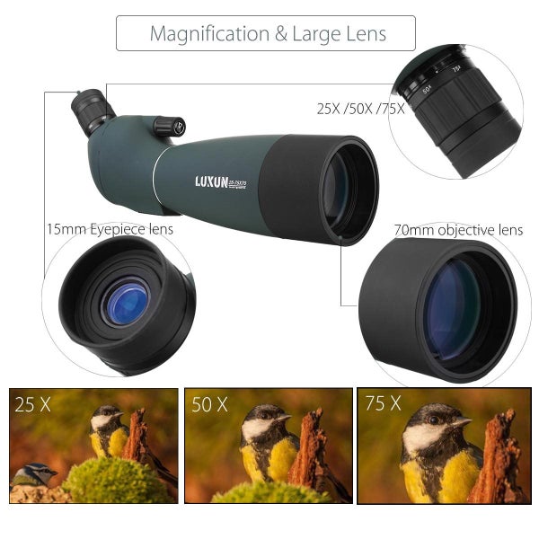 HD Optical Zoom Night Vision Monocular BAK4 Spotting Scope Telescope with Tripod Carousel 7