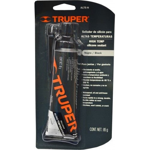 Silicone Sealant Truper Hi-Temp 250c Black 85gtube Carousel 1