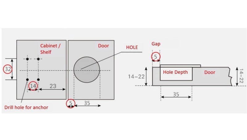 PTN 165 Degree Full Overlay Cabinet Hinges Stainless Overlay Opening Angle Carousel 2