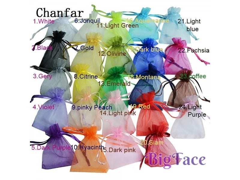 50pcs/lot 24 Colors Jewelry Packaging Bags For Wedding Gift Storage Carousel 2
