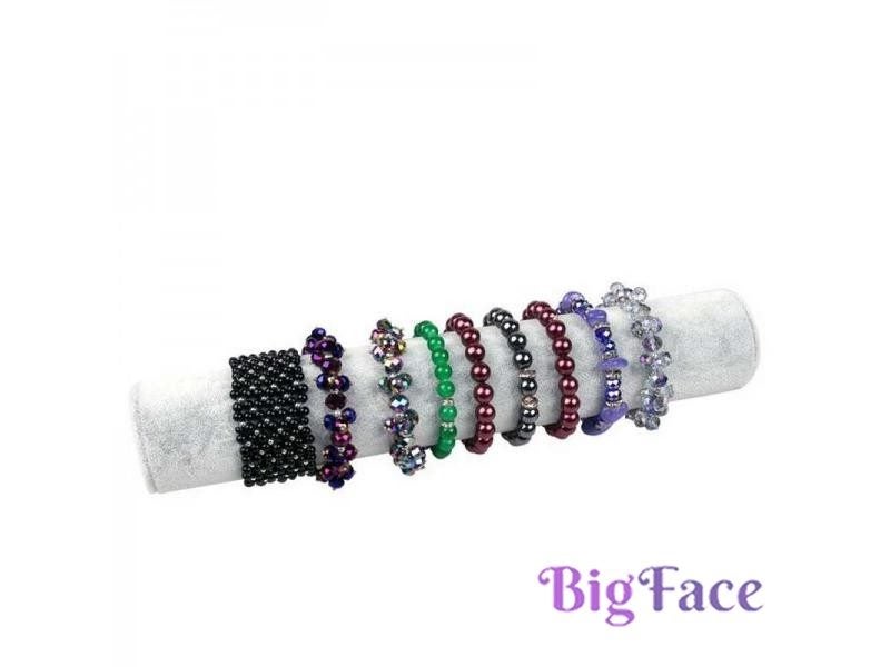 Hot Selling Jewelry Bracelet Display Holder For Black Gray Rose Red Velvet Carousel 1
