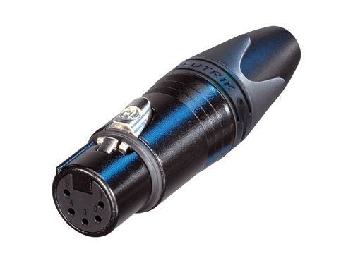 FEMALE 5-PIN LINE XLR BLACK HOUSING SILVER Carousel 1