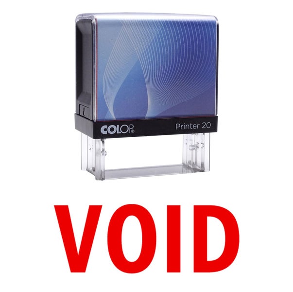 VOID Self Inking Rubber Stamp Custom Colop Office Stationary P20 Mini Stamper Carousel 1