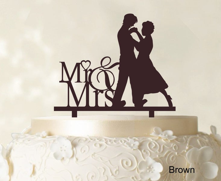 Mr and Mrs Wedding Cake Topper Cake Custom Cake Topper Couple Name Carousel 1