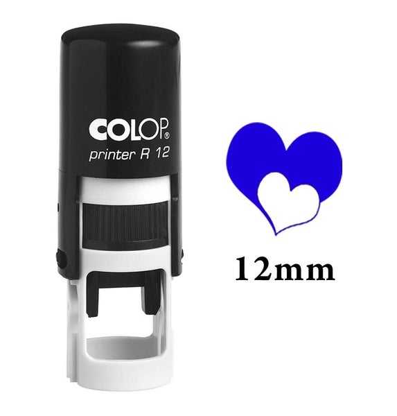 LOVE SMILY FACE Self Inking Mini Rubber Stamp Colop Round Decorative Carousel 4