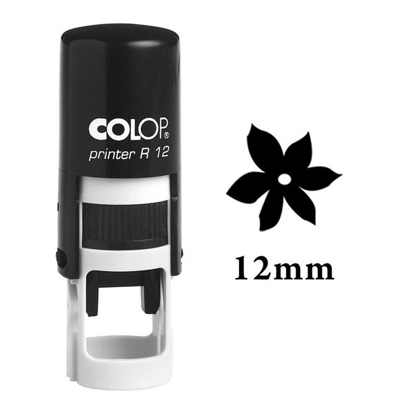 SAD FACE DESIGN Self Inking Mini Rubber Stamp Colop Round Decorative Carousel 1