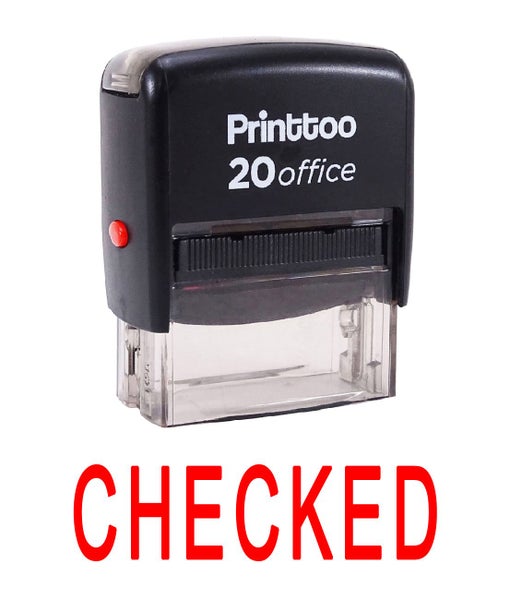 Printtoo CHECKED Self Inking Rubber Stamp Office Stationary Custom Stamp-Red Carousel 4