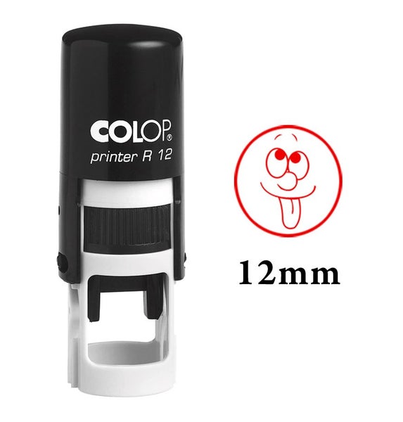 YIN YANG Self Inking Mini Rubber Stamp Colop Round Decorative Teachers Stamps Carousel 4