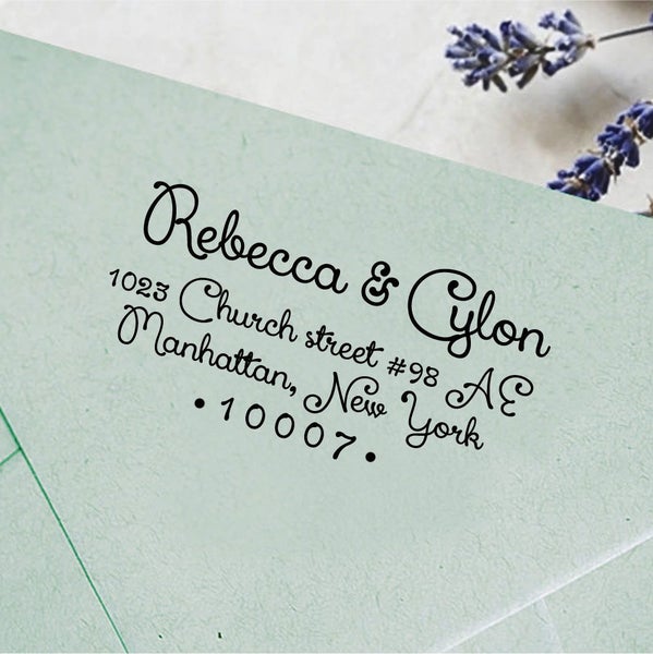 Custom Return Address Stamps Wedding Invitation Self Inking Family Rubber Stamps Carousel 1