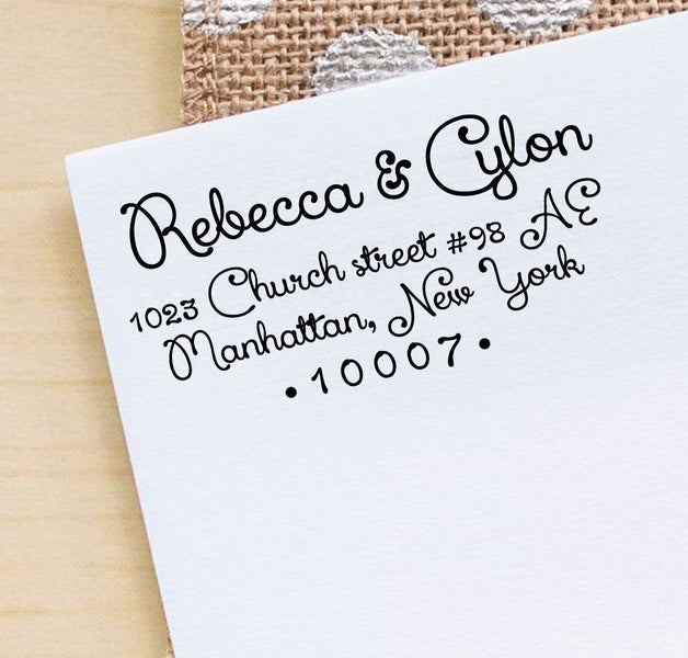 Custom Return Address Stamps Wedding Invitation Self Inking Family Rubber Stamps Carousel 3