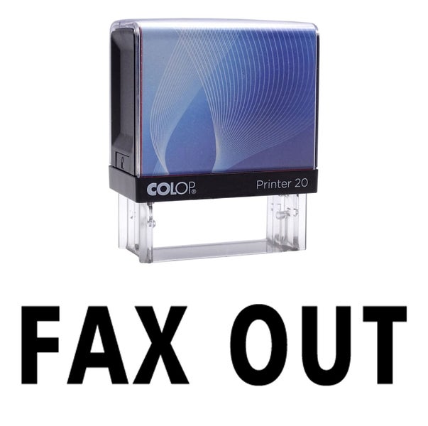 FAX OUT Self Inking Rubber Stamp Custom Colop Office Stationary P20 Mini Stamper Carousel 4